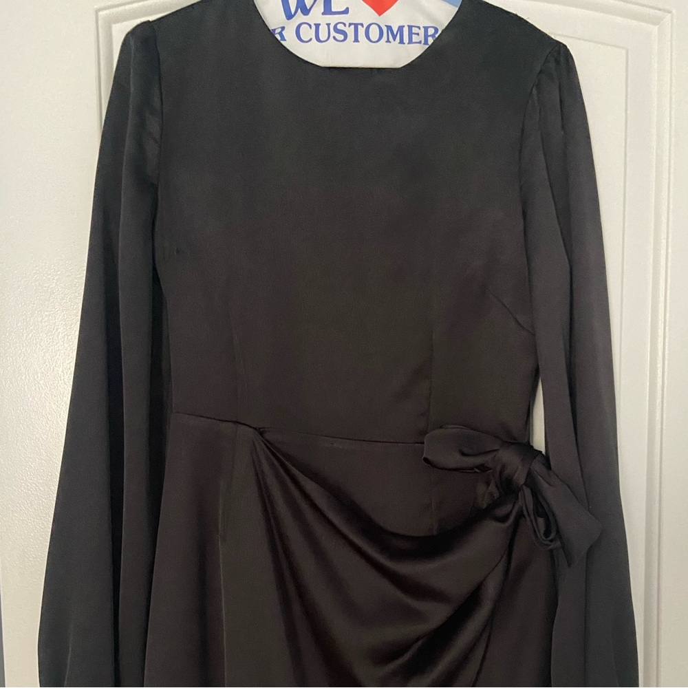 Black Satin Dress Medium